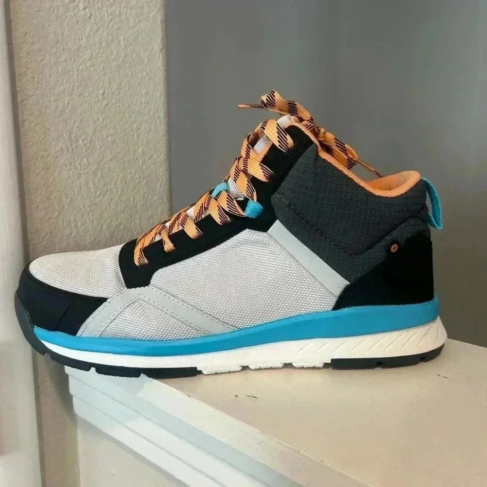 Bogs Sandstone Low CT Sneaker Womens 9.5 Gray Orange Lace Up Ankle Boots Shoes - Picture 4 of 10